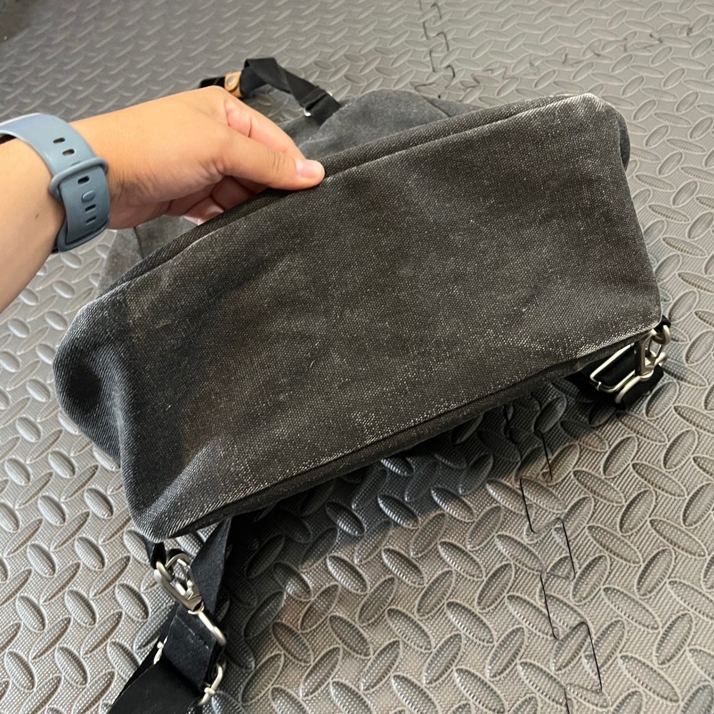 QWSTION Backpack Unisex O/S Black Canvas Convertible Tote Bag Zurich Design - Picture 5 of 11